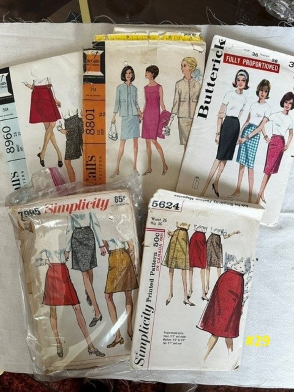 Vintage 60's Sewing Pattern Bundles. Pick one bundle from photos.